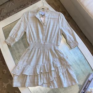 The Shirt by Rochelle Behrens. Cream gauze shirt dress. Size Small. EUC